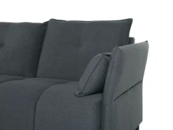 New Beliani Divano angolare 4 posti TOMRA Tessuto grafite Lato destro Grigio