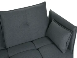 New Beliani Divano angolare 4 posti TOMRA Tessuto grafite Lato destro Grigio