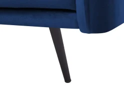 Sale Beliani Divano angolare 3 posti VARDE Velluto Blu marino Lato destro Blu Nero