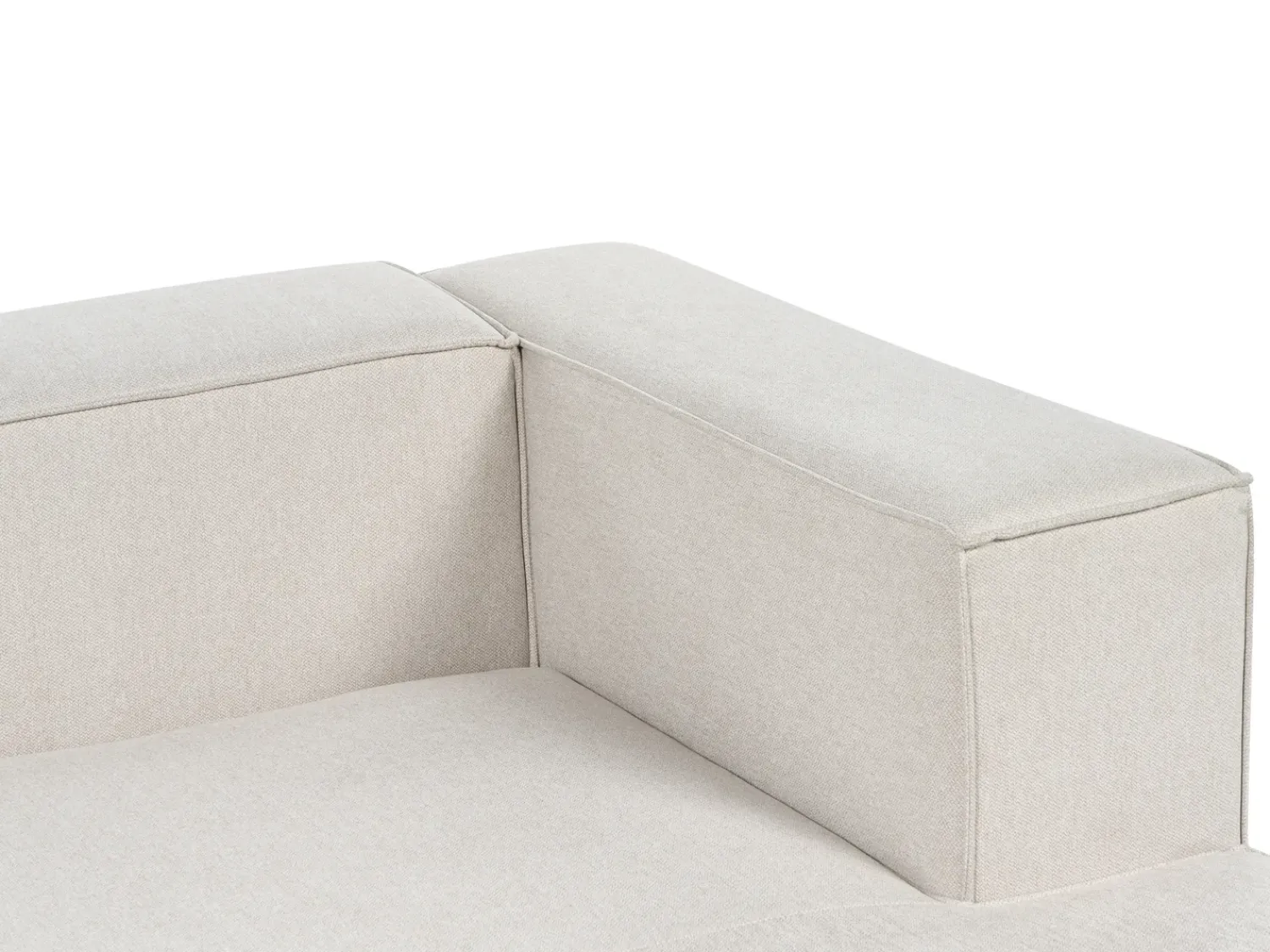 Online Beliani Divano angolare 2 posti VERNON Tessuto chiaro Beige