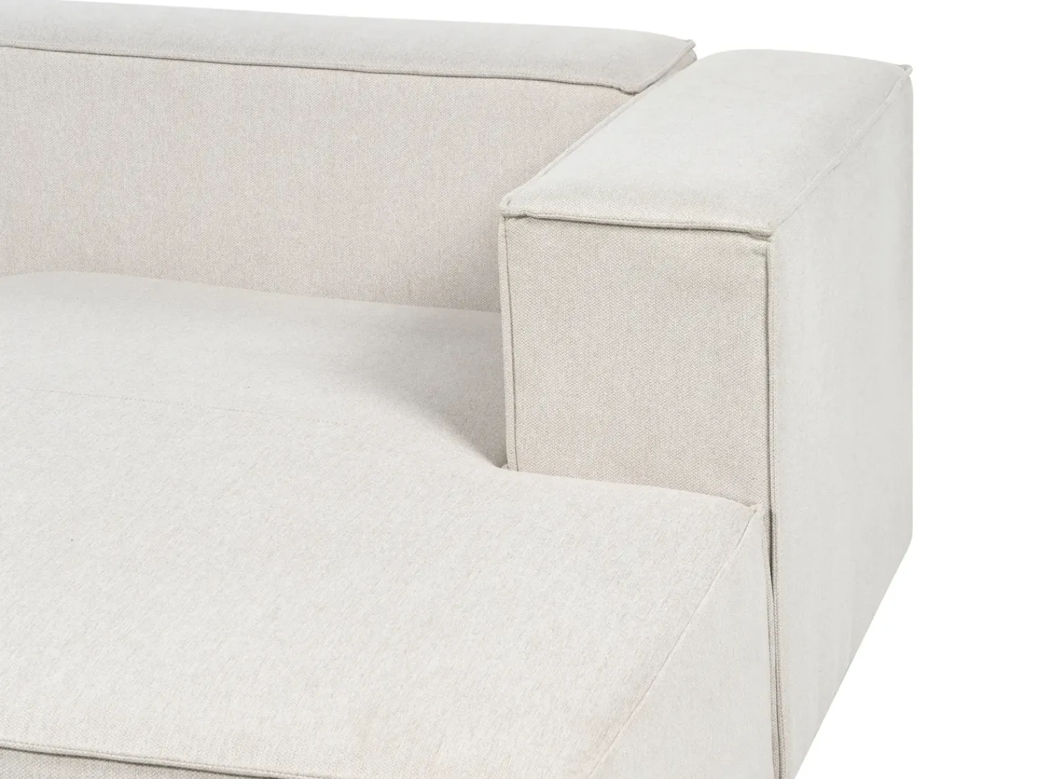 Online Beliani Divano angolare 2 posti VERNON Tessuto chiaro Beige