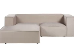 Hot Beliani Divano angolare 2 posti VERNON Velluto Tortora Lato destro Beige