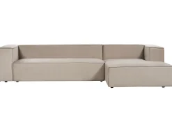 Best Beliani Divano angolare 3 posti VERNON Velluto Tortora Beige