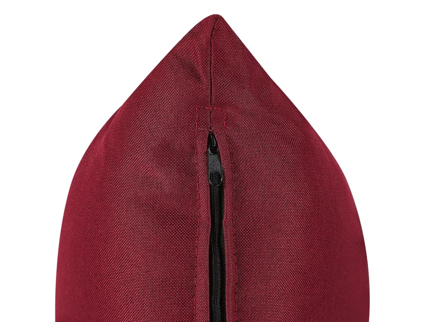 Discount Beliani Divano angolare 3 posti VIKNA Tessuto Rosso scuro Lato destro Rosso Nero