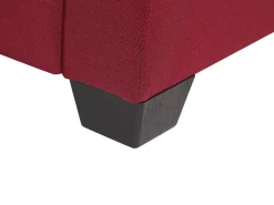 Discount Beliani Divano angolare 3 posti VIKNA Tessuto Rosso scuro Lato destro Rosso Nero