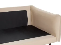 Sale Beliani Divano angolare 4 posti VINTERBRO Velluto Beige Lato destro Beige Nero