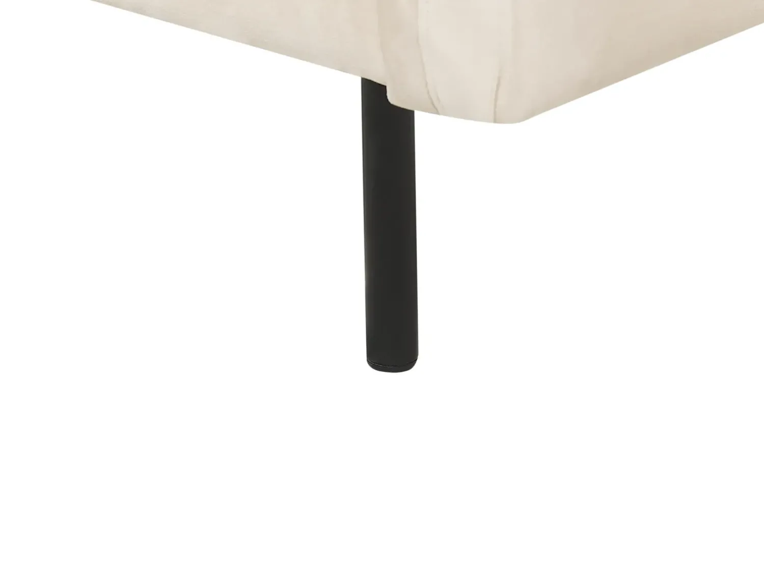 Outlet Beliani Divano angolare 4 posti VINTERBRO Velluto Beige chiaro Lato destro Beige Nero