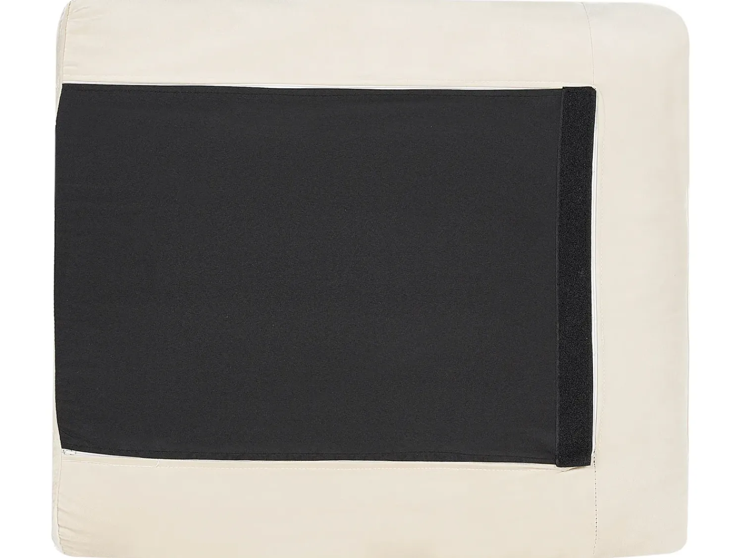 Outlet Beliani Divano angolare 4 posti VINTERBRO Velluto Beige chiaro Lato destro Beige Nero