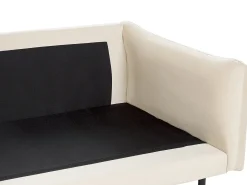 Outlet Beliani Divano angolare 4 posti VINTERBRO Velluto Beige chiaro Lato destro Beige Nero