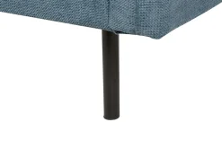 Best Beliani Divano angolare 4 posti VINTERBRO Ciniglia Blu Lato destro Blu Nero