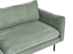 Best Beliani Divano angolare 4 posti VINTERBRO Tessuto Verde chiaro Lato destro Verde Nero