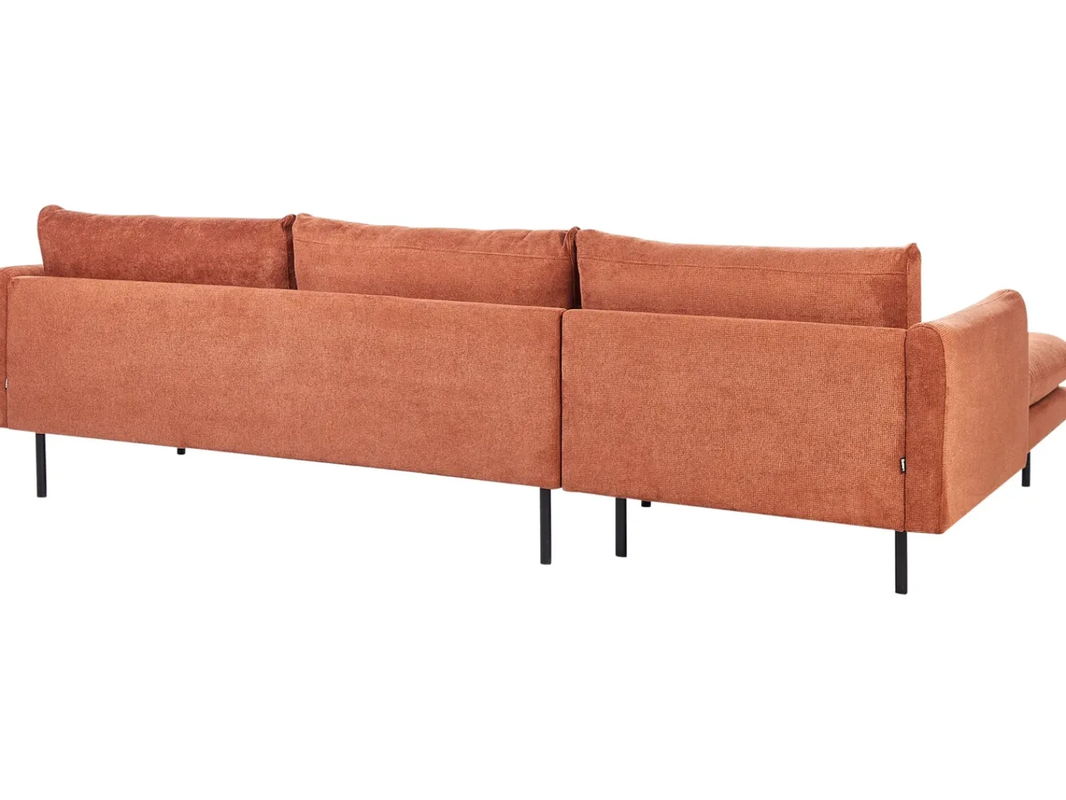 Discount Beliani Divano angolare 4 posti VINTERBRO Ciniglia Marrone dorato Lato destro Marrone Nero