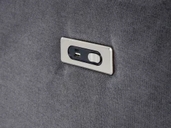 Discount Beliani Divano angolare reclinabile 5 posti ROKKE Tessuto scuro con porta USB Lato Sinistro Grigio
