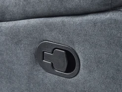 Outlet Beliani Divano angolare reclinabile 5 posti ROKKE Tessuto Lato Sinistro Grigio