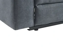 Outlet Beliani Divano angolare reclinabile 5 posti ROKKE Tessuto Lato Sinistro Grigio