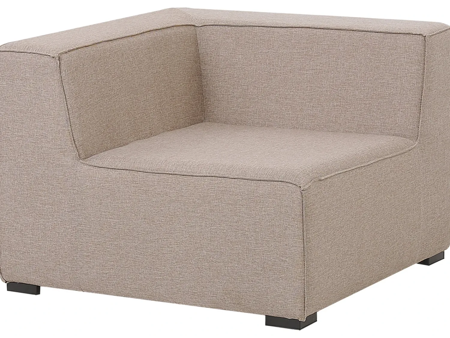 Online Beliani Divano da giardino con pouf 4 posti AREZZO Modulare Beige Beige Nero