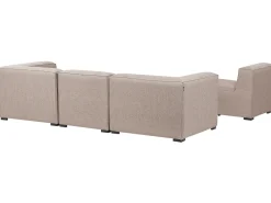 Online Beliani Divano da giardino con pouf 4 posti AREZZO Modulare Beige Beige Nero