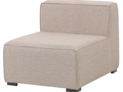 Online Beliani Divano da giardino con pouf 4 posti AREZZO Modulare Beige Beige Nero