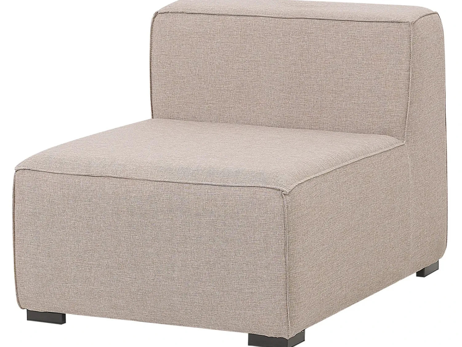 Online Beliani Divano da giardino con pouf 4 posti AREZZO Modulare Beige Beige Nero