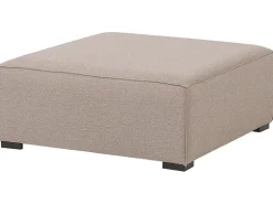Online Beliani Divano da giardino con pouf 4 posti AREZZO Modulare Beige Beige Nero