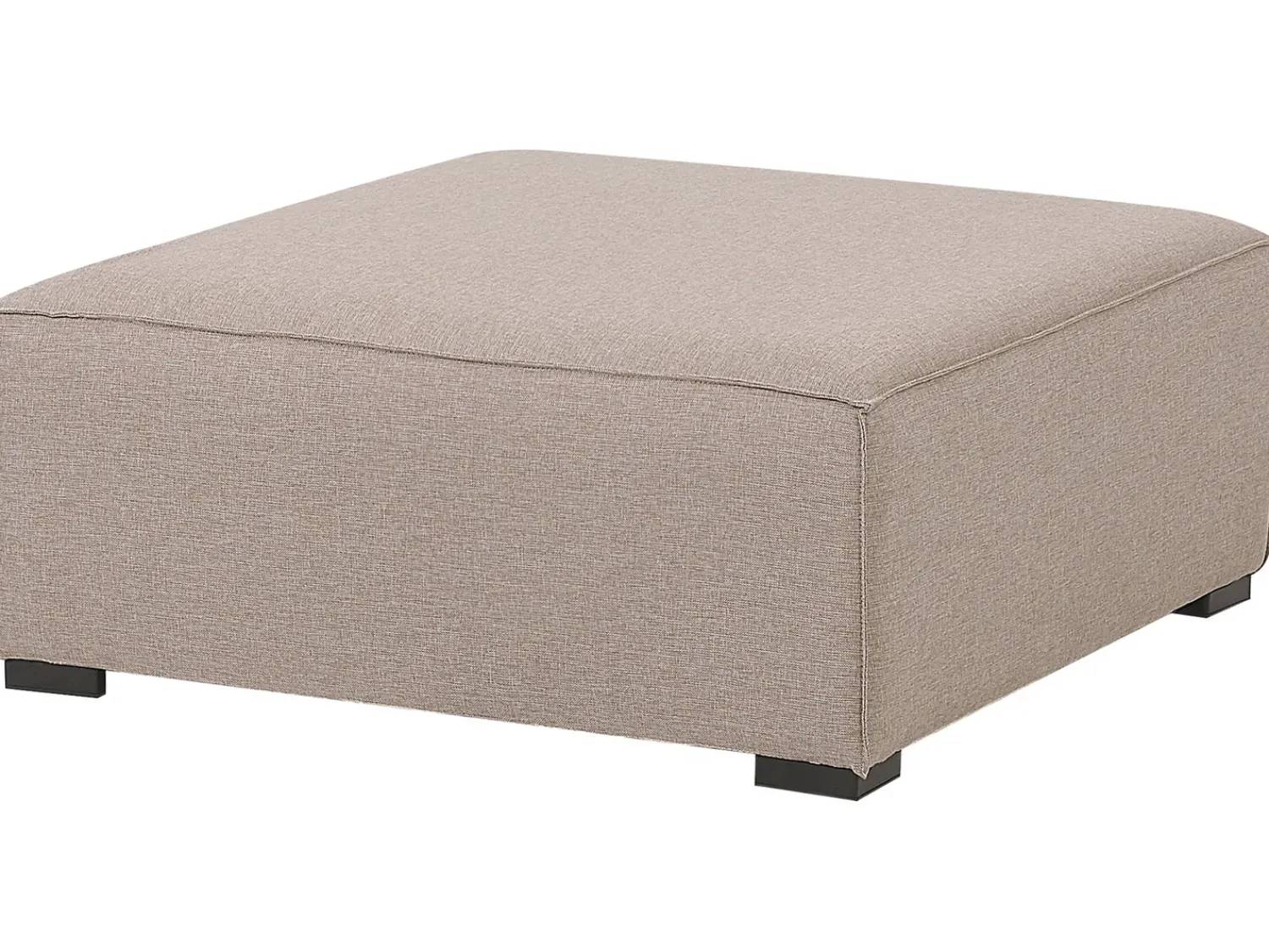 Online Beliani Divano da giardino con pouf 4 posti AREZZO Modulare Beige Beige Nero