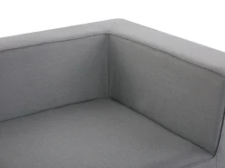 Outlet Beliani Divano da giardino con pouf 4 posti AREZZO Modulare Grigio Grigio Nero