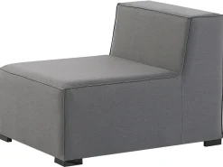 Outlet Beliani Divano da giardino con pouf 4 posti AREZZO Modulare Grigio Grigio Nero