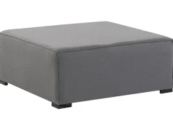 Outlet Beliani Divano da giardino con pouf 4 posti AREZZO Modulare Grigio Grigio Nero
