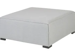 Discount Beliani Divano da giardino con pouf 4 posti AREZZO Modulare Grigio chiaro Grigio Nero