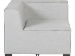 Discount Beliani Divano da giardino con pouf 4 posti AREZZO Modulare Grigio chiaro Grigio Nero