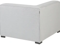 Discount Beliani Divano da giardino con pouf 4 posti AREZZO Modulare Grigio chiaro Grigio Nero
