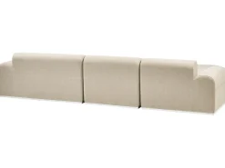 Discount Beliani Divano da giardino con pouf 7 posti BATTIFOLLO Modulare Beige Bianco Beige