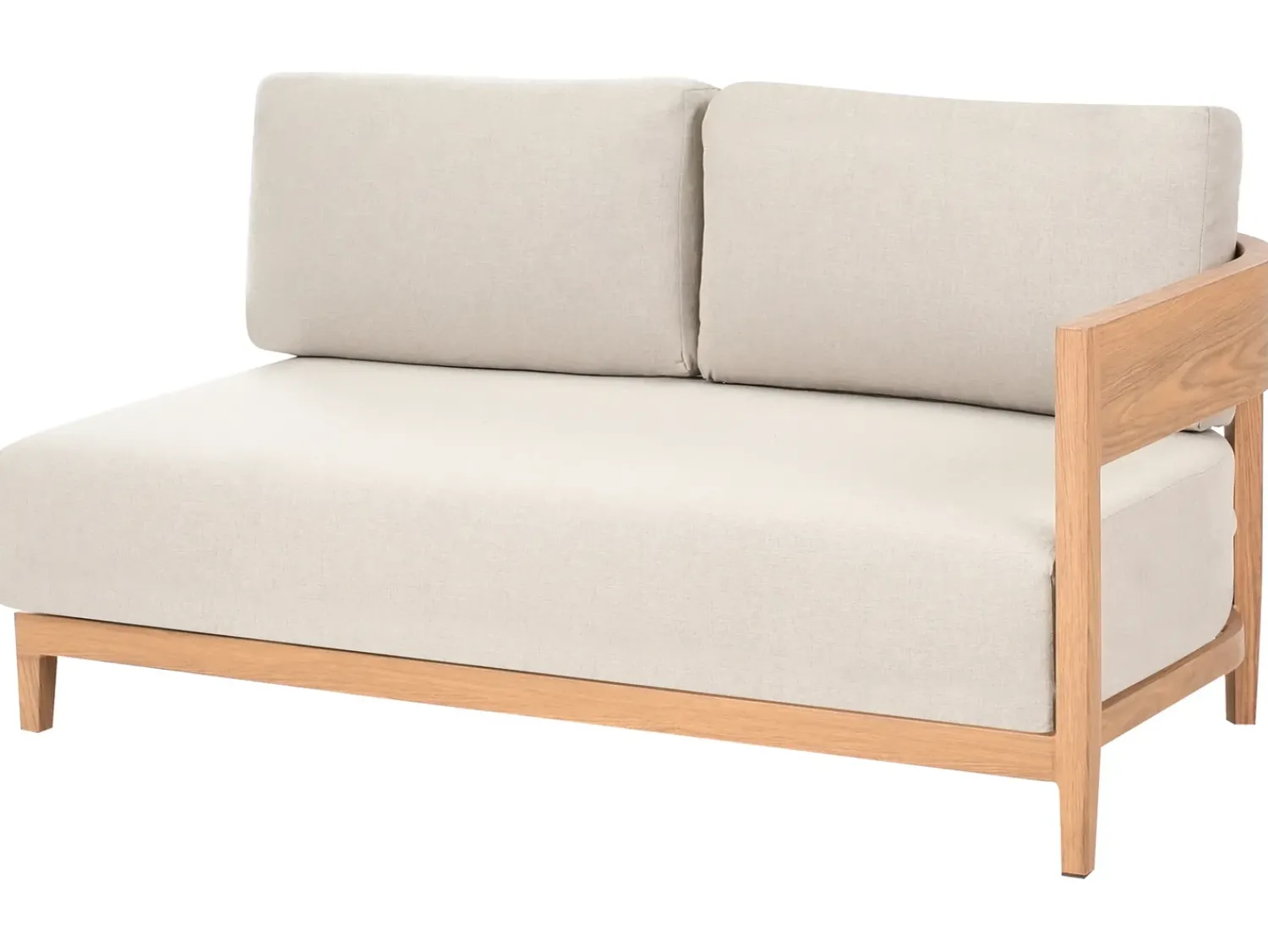 Outlet Beliani Divano da giardino con tavolo 2 posti SAMPIERI Metallo Marrone chiaro Beige Marrone