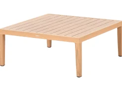 Outlet Beliani Divano da giardino con tavolo 2 posti SAMPIERI Metallo Marrone chiaro Beige Marrone