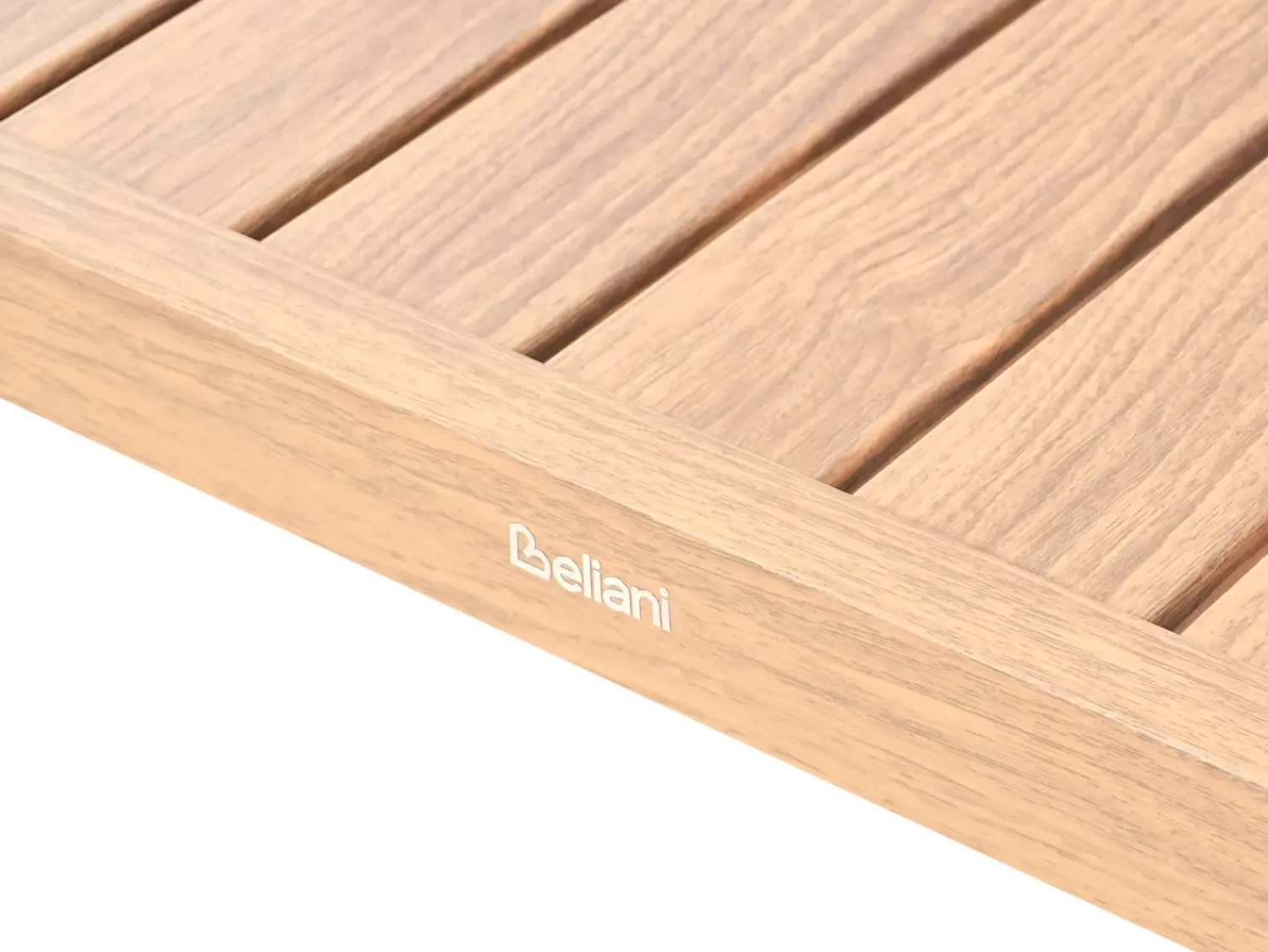 Outlet Beliani Divano da giardino con tavolo 2 posti SAMPIERI Metallo Marrone chiaro Beige Marrone