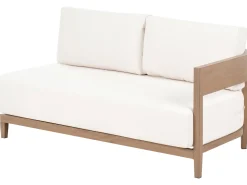 Discount Beliani Divano da giardino con tavolo 2 posti SAMPIERI Metallo Marrone Beige Marrone