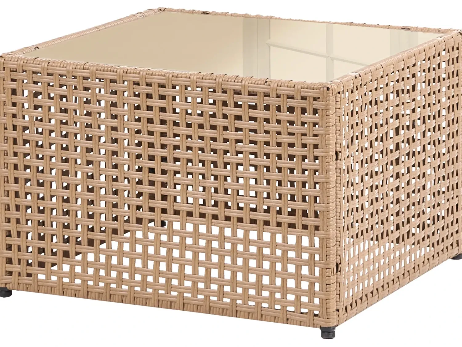 Online Beliani Divano da giardino con tavolo 2 posti OMEGANA Rattan sintetico (PE) Beige chiaro Beige Nero