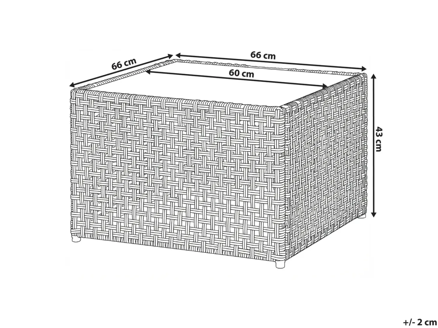 Online Beliani Divano da giardino con tavolo 2 posti OMEGANA Rattan sintetico (PE) Beige chiaro Beige Nero