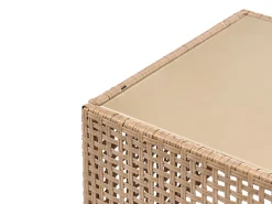 Online Beliani Divano da giardino con tavolo 2 posti OMEGANA Rattan sintetico (PE) Beige chiaro Beige Nero