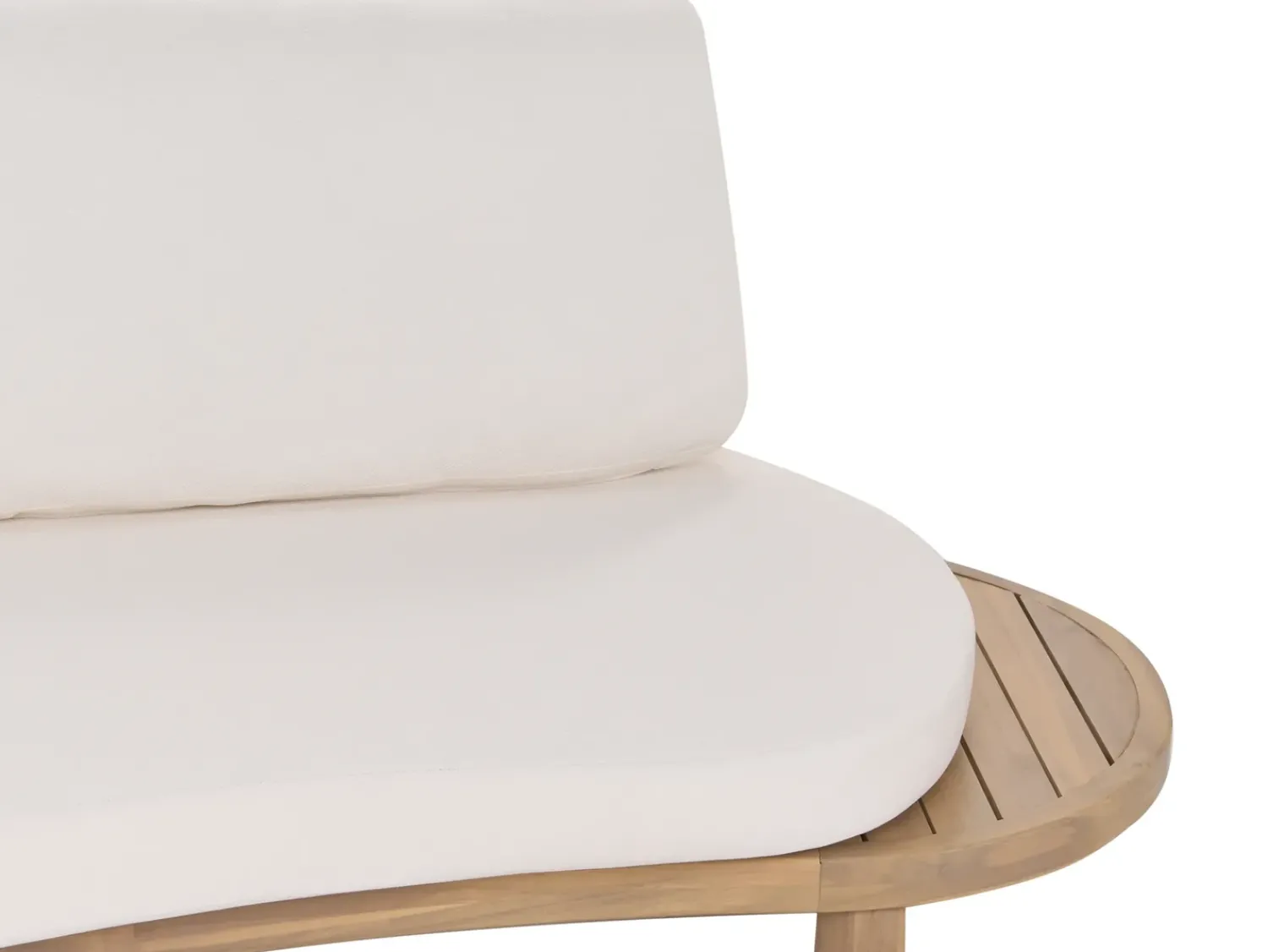 Discount Beliani Divano da giardino con tavolo 4 posti NUMANA Legno d'acacia Bianco sporco Bianco Marrone