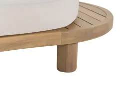 Discount Beliani Divano da giardino con tavolo 4 posti NUMANA Legno d'acacia Bianco sporco Bianco Marrone