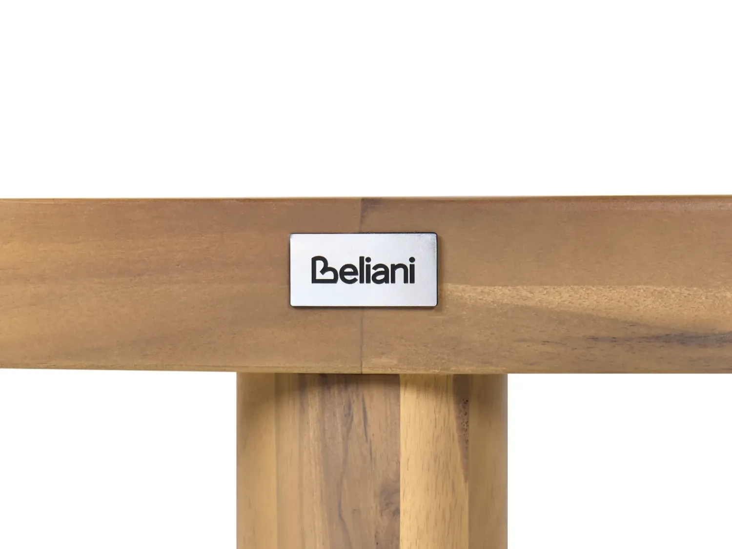 Discount Beliani Divano da giardino con tavolo 4 posti NUMANA Legno d'acacia Bianco sporco Bianco Marrone