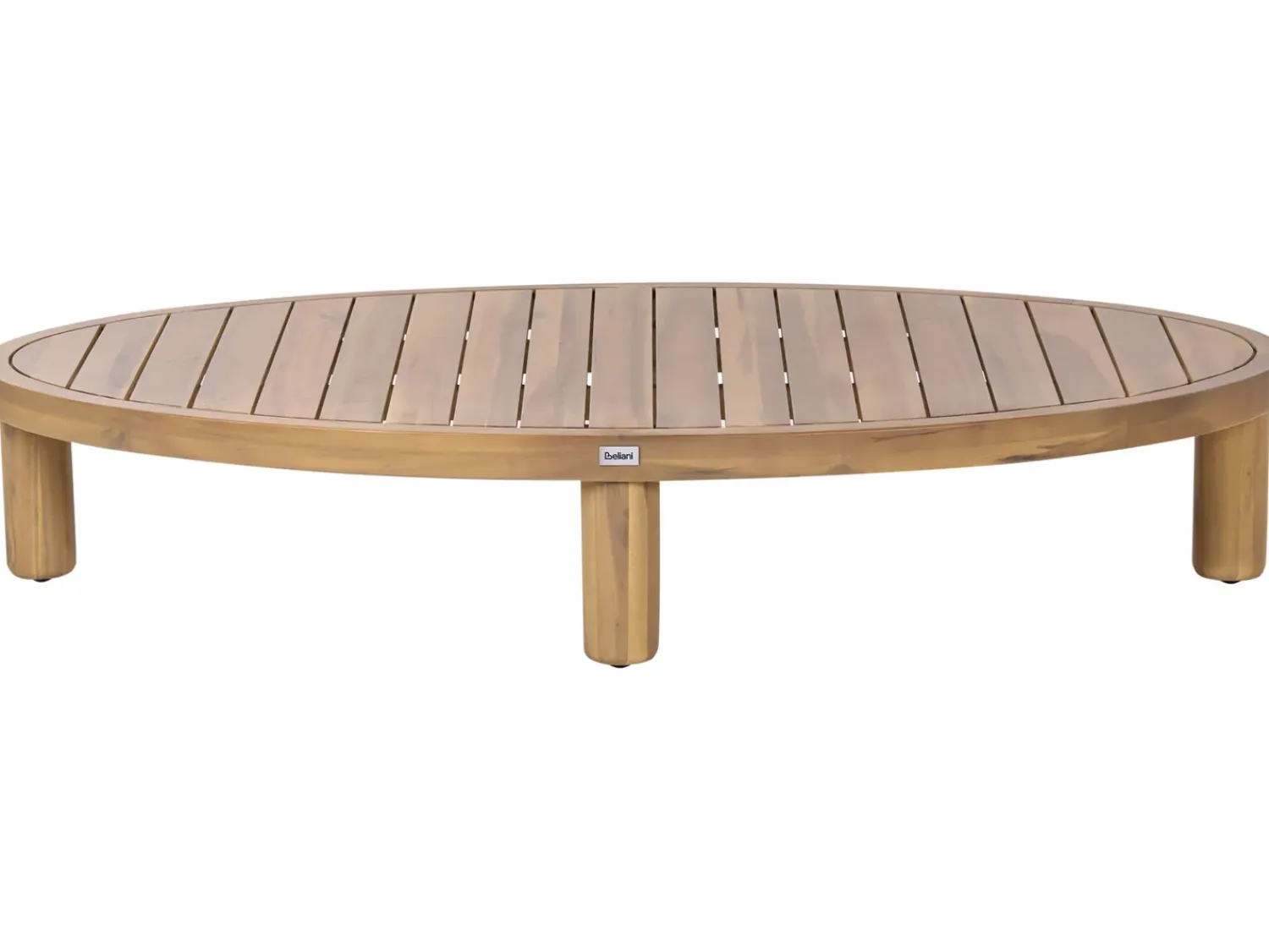 Discount Beliani Divano da giardino con tavolo 4 posti NUMANA Legno d'acacia Bianco sporco Bianco Marrone