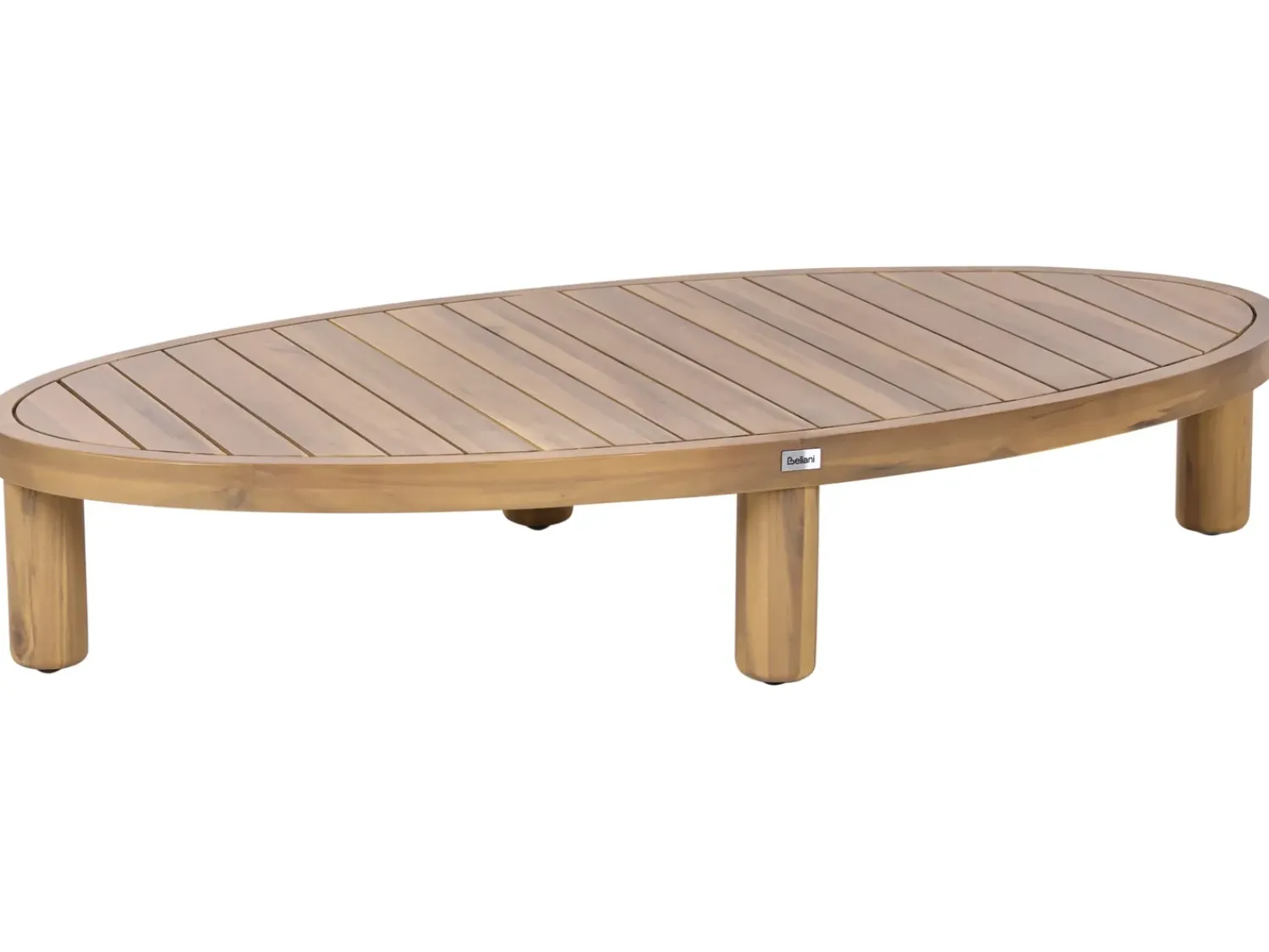 Discount Beliani Divano da giardino con tavolo 4 posti NUMANA Legno d'acacia Bianco sporco Bianco Marrone
