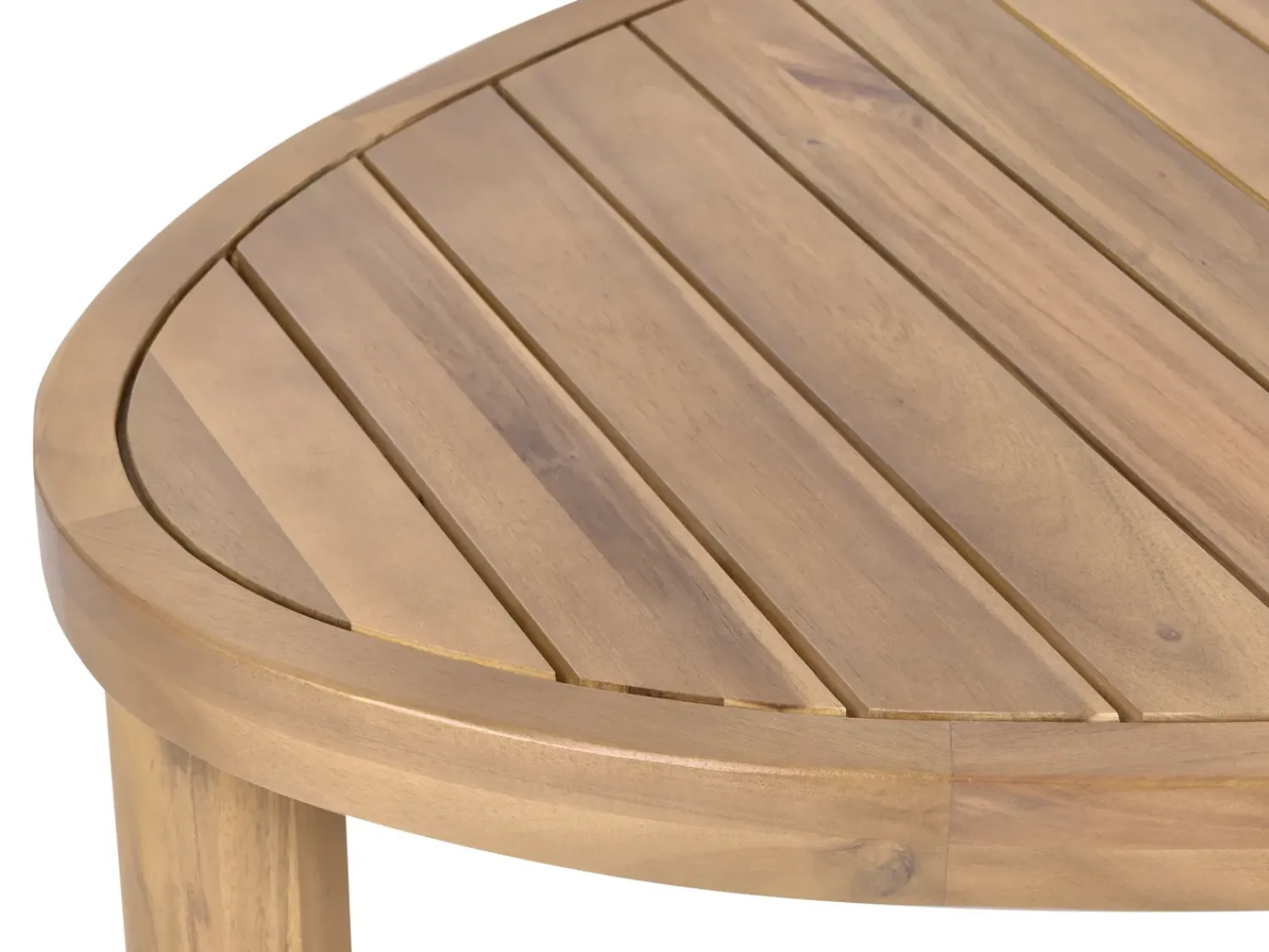 Discount Beliani Divano da giardino con tavolo 4 posti NUMANA Legno d'acacia Bianco sporco Bianco Marrone