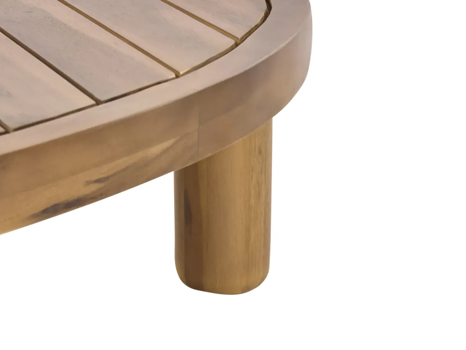 Discount Beliani Divano da giardino con tavolo 4 posti NUMANA Legno d'acacia Bianco sporco Bianco Marrone