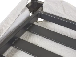 Best Beliani Divano da giardino 2 posti ESPERIA Metallo Grigio Grigio Nero