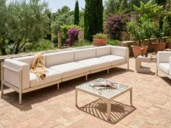 Outlet Beliani Divano da giardino 4 posti FERRETTI chiaro Beige