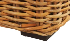 Outlet Beliani Divano da giardino 3 posti FORLI Rattan Naturale Bianco Marrone