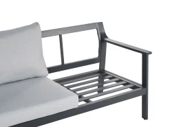 Beliani Divano da giardino 3 posti KIATO Metallo chiaro Grigio